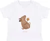 Mr. & Mrs. Panda Babyshirt Hund Keks 6. - 12. Monat - Weiß Produktbild-Vorschau 1