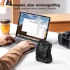 A person is using a laptop on a desk with a small fan next to it. A camera and a coffee cup are also present. Produktbild-Vorschau