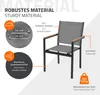 ML-Design Gartenstühle 6er Set mit Armlehnen Dunkelgrau Produktbild-Vorschau 6
