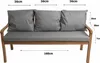 Cuscini per panchina da giardino Grigio| Seduta 160x50x7 + Anteprima dell’immagine prodotto 3