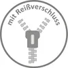 A graphic illustration of a zipper with text around it. Produktbild-Vorschau