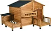 Hundehütte aus Holz mit Futternapf und Aufbewahrungsbox Produktbild-Vorschau 1