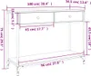 Konzolový stolík dub sonoma 100x34,5x75 cm kompozitné drevo Náhľad obrázku produktu 7