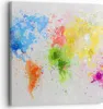 Bild auf Leinwand - Leinwandbild - Karte Welt modern - Produktbild-Vorschau 1