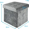 Intirilife skládací sedací taburet 30x30x30 cm v sametově Náhled obrázku produktu 2