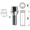 Radschraube M14x1.25 , Gewindelänge: 30mm, Kegelbund, SW17 Produktbild-Vorschau 2