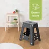 Klapphocker / Tritthocker, 29x22x45 cm, anthrazit-weiß Produktbild-Vorschau 3