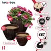 KOTARBAU® Ceramiczna Doniczka Zestaw 3 Wysokość 21/26/30 cm Podgląd zdjęcia produktu 4