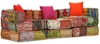 vidaXL Modulárny puf s 3 sedadlami Patchwork Fabric Náhľad obrázku produktu 8