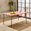 sweeek - Gartentisch aus Stahl 6-8 Plätze - Terrakotta Produktbild-Vorschau 3