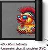 Rock N Roll Ente Fußmatte Punk Rock Ente Tattoo Mohawk Produktbild-Vorschau 2