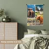 MuchoWow® Wandteppich Wandbehang Schottisches Hochlandrind Produktbild-Vorschau 4