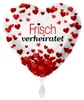 18"/Ø43cm Herz Folienballon  "Frisch Verheiratet" Produktbild-Vorschau 2
