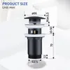 Homelody Wasserhahn Bad mit Pop-Up Ventil Messing Produktbild-Vorschau 7