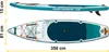 Top and bottom views of a stand-up paddleboard with dimensions indicated. Náhled obrázku produktu
