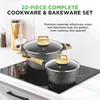 Set completo da cucina NutriChef nero marmo – 22 pezzi con Anteprima dell’immagine prodotto 3