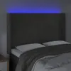 vidaXL LED Kopfteil Dunkelgrau 147x16x118/128 cm Samt -  Produktbild-Vorschau 11