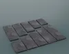 A collection of rectangular stone-like tiles arranged in a grid pattern on a plain gray background. Produktbild-Vorschau