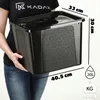Contenitore in plastica KADAX da 30 l con coperchio, nero, Anteprima dell’immagine prodotto 3