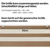 A close-up of a striped fabric with measurement markings and text describing its features. Podgląd zdjęcia produktu