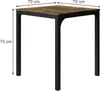 Tavolo da pranzo Vicco Fyrk Nero/quercia rustico 70 x 70 Anteprima dell’immagine prodotto 3