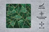 MuchoWow® Mauspad Mousepad Smaragd - Gold - Abstrakt - Produktbild-Vorschau 2