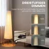 HOMCOM LED Stehlampe Wohnzimmer Dimmbar Holz mit Dreibein Produktbild-Vorschau 4