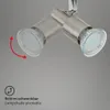 LED stropní reflektor otočný a výklopný 2xGU10 6W matný Náhled obrázku produktu 3