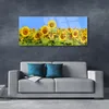 Glasbilder 125x50 Wandbild Druck auf Glas Sonnenblumen Produktbild-Vorschau 3
