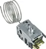 A metal thermostat with a coiled metal capillary tube. Produktbild-Vorschau