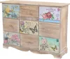 A wooden chest of drawers with decorative drawer fronts. Produktbild-Vorschau