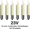 6 Stück Kleinschaftkerzen 23V 3W E10 Ersatzlämpchen für Produktbild-Vorschau 3