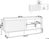 BELIANI TV-Möbel Dunkelbraun MDF-Platte mit 2 Schiebetüren Produktbild-Vorschau 3
