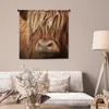 MuchoWow® Wandteppich Wandbehang Schottisches Hochlandrind Produktbild-Vorschau 5