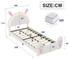 Letto per bambini INONEFT, imbottito, 90x200 cm, con luci Anteprima dell’immagine prodotto 5