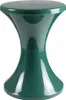 A dark green hourglass-shaped stool. Voir les images du produit