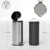 HOMdotCOM HOMdotCOM Poubelle à pédale inox argent 30L Voir les images du produit 9