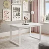 Ausklappbarer Tisch ART 150-198 cm, Schwarz / Weiß Matt Produktbild-Vorschau 1