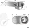 Edelstahl Spüle "Calypso XL" rundes Einbauspülbecken mit Produktbild-Vorschau 7