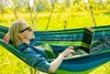 Odolná velká dvojitá houpací síť XXL Boho 2 v 1 z bavlny, Náhled obrázku produktu 6