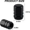 INF Auto Reifenventilkappen 4er Set aus Aluminium Schwarz Produktbild-Vorschau 7