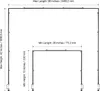 Diagram showing adjustable dimensions for a table arch decoration. Voir les images du produit