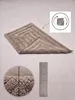 Badematte 60x100 cm Braun Mocca Labyrinth Badteppich 100% Produktbild-Vorschau 2