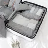 Set di 7 organizer per valigie da viaggio, grigio Anteprima dell’immagine prodotto 17