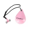 A pink hula hoop accessory with a black cord and a small roller attachment. Podgląd zdjęcia produktu