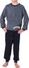 Warmer Jungen Frottee Pyjama / Schlafanzug mit Bündchen und Produktbild-Vorschau 2
