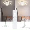 A split image showing a modern ceiling light in a bedroom setting, with a remote control in the center. Náhľad obrázku produktu