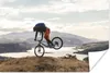 MuchoWow® Poster Mountainbiking entlang eines Flusses in Produktbild-Vorschau 1