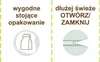 Two panels with text and icons related to product packaging and features. Anteprima dell’immagine prodotto