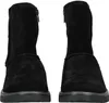 A pair of black suede boots are shown from the front against a white background. Anteprima dell’immagine prodotto